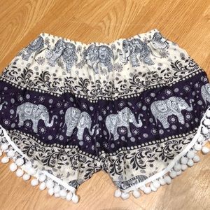 Boho Elephant Shorts